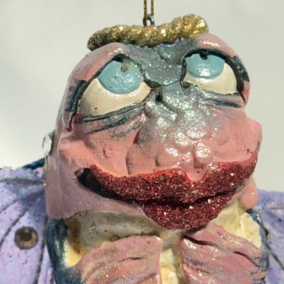 Large Vintage Multicolor‎ Glitter Fish Christmas Ornament - Picture 4 of 9